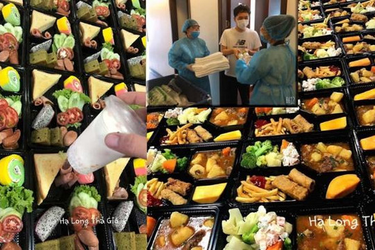Ngỡ ngàng bữa ăn miễn phí cho 157 người cách ly trong khách sạn trăm tỉ ở Quảng Ninh