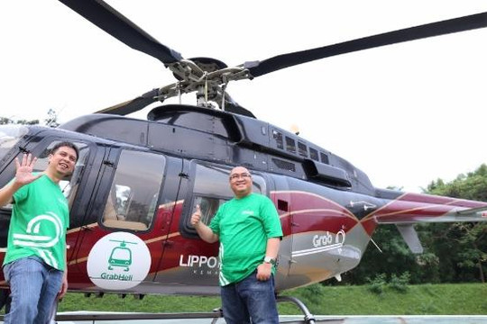 Trải nghiệm Grab 'trực thăng' miễn phí tại Indonesia