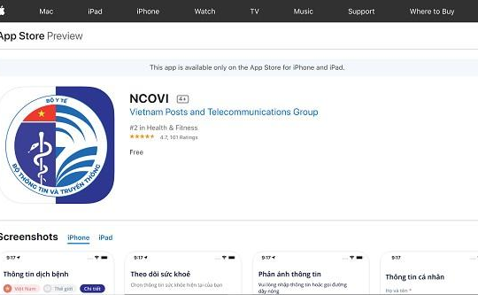 VinaPhone miễn phí 3G/4G truy cập app NCOVI