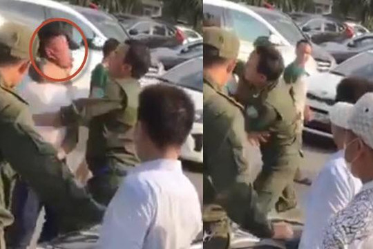 Clip gã trai bị đấm sấp mặt vì nhổ nước bọt vào nhân viên an ninh sân bay Nội Bài