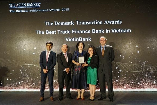 VietinBank nhận 'cú đúp' giải thưởng uy tín từ The Asian Banker