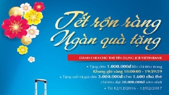 'Giờ vàng' cho chủ thẻ tín dụng JCB VietinBank