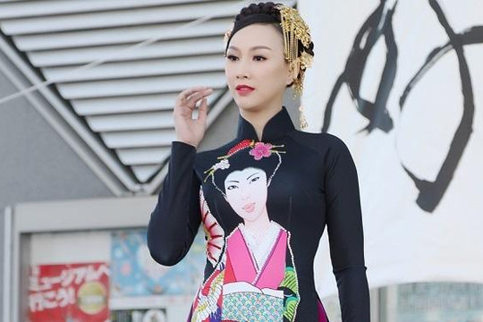 Giao lưu văn hóa Việt Nhật: Hoa hậu Paris Vũ làm đại sứ Áo dài