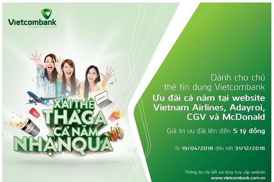 Xài thẻ thả ga, cả năm nhận quà của Vietcombank