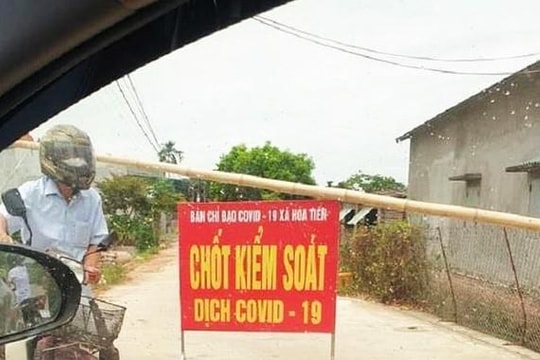 Thái Bình phong tỏa 1 thôn khi phát hiện có người dương tính với COVID-19