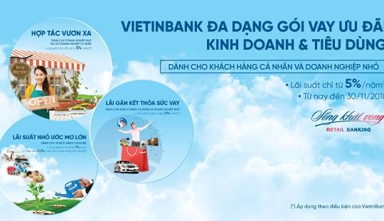 VietinBank ưu đãi lãi suất cho vay với khách hàng cá nhân và doanh nghiệp nhỏ