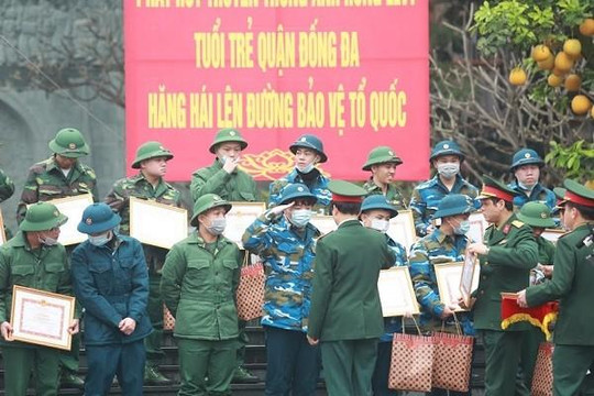 Hà Nội: Hơn 3.500 thanh niên lên đường nhập ngũ