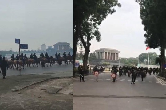 Clip hàng chục CSCĐ cưỡi ngựa trên đường Hà Nội: Đi đâu và làm nhiệm vụ gì?