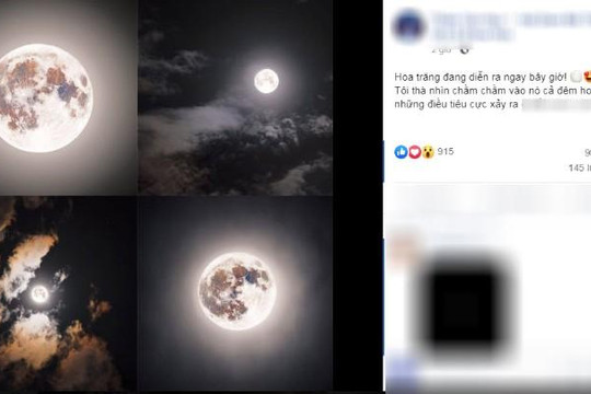 Người Việt khoe ảnh chụp siêu trăng tuyệt đẹp tối 7.5