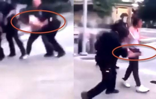 Clip cảnh sát sàm sỡ và cầm dùi cui đánh phụ nữ dã man