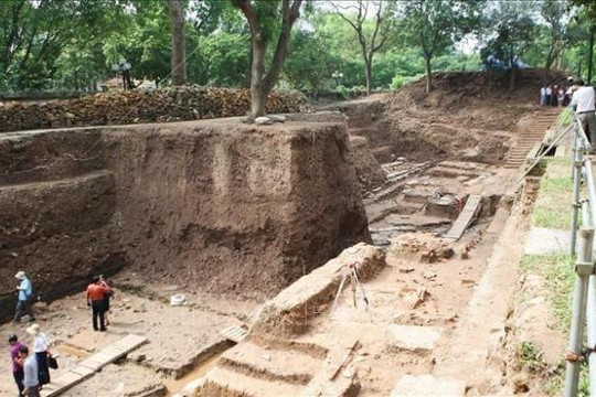 Phát hiện nhiều dấu tích kiến trúc các triều đại tại Hoàng thành Thăng Long