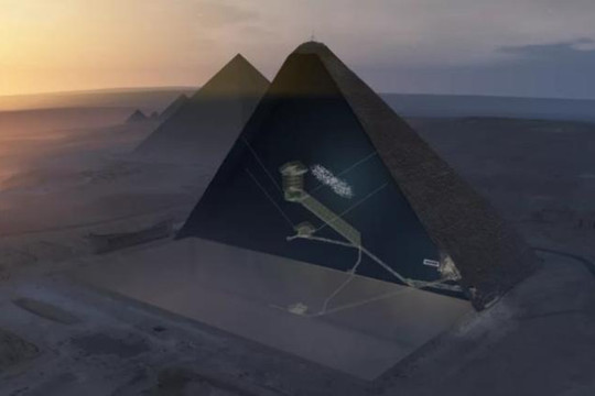 Phát hiện căn hầm khổng lồ đầy bí ẩn trong lòng kim tự tháp Ai Cập
