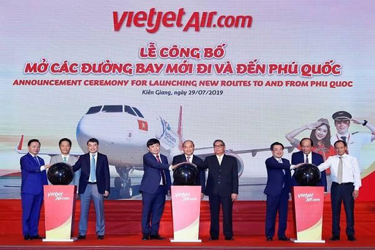 Vietjet chính thức mở 6 đường bay mới đến và đi từ Phú Quốc