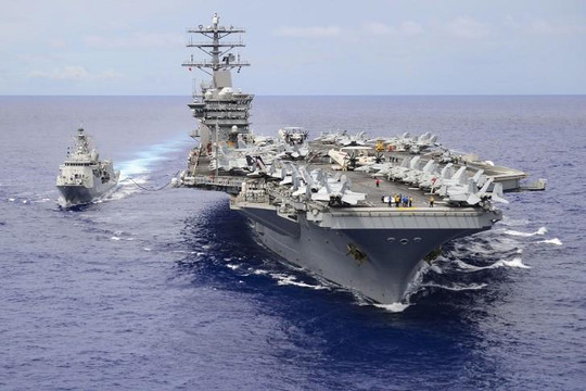 3 tàu sân bay Mỹ xuất hiện cùng lúc khiến Trung Quốc lo ở Biển Đông