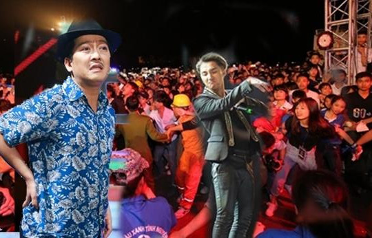 Clip sao Việt sững sờ khi bị ném đồ lên sân khấu lúc đang diễn
