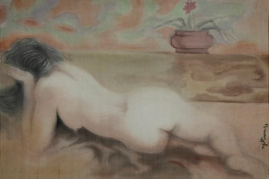 Tranh 'Khỏa thân nằm' của nhạc sĩ - họa sĩ Nguyễn Đức Toàn lên sàn đấu giá quốc tế