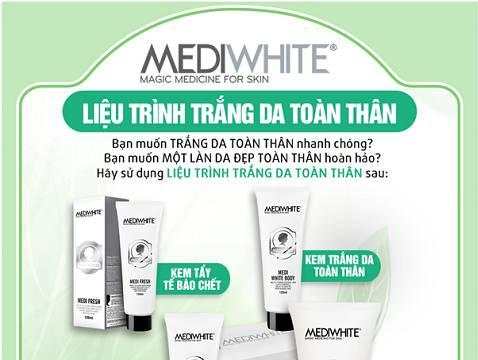 Medi White cam kết liệu trình trắng da toàn thân hơn 80% trong 30 ngày