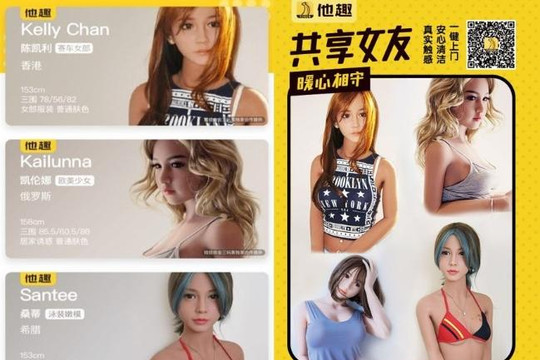 Dịch vụ 'cho thuê búp bê tình dục' tại Trung Quốc gây tranh cãi