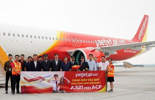 Vietjet đón tàu bay A321 neo ACF 240 ghế đầu tiên trên thế giới