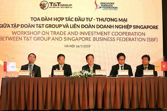 Tập đoàn T&T Group và Liên đoàn doanh nghiệp Singapore bàn việc hợp tác