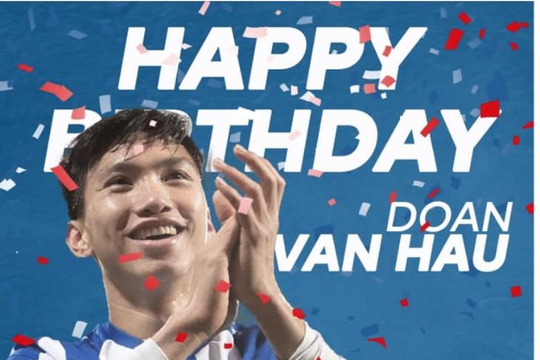 Văn Hậu được CLB Hà Lan và đồng đội chúc mừng sinh nhật tuổi 21