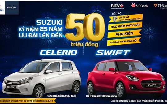 Suzuki ưu đãi lớn lên đến 50 triệu, cơ hội vàng sở hữu ô tô trước tết