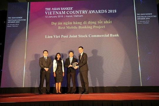 LienVietPostBank nhận giải Dự án Ngân hàng di động tốt nhất Việt Nam