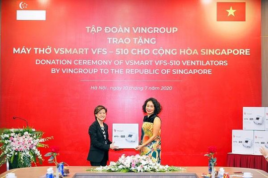 Vingroup trao tặng 1.000 máy thở cho Nga, Ucraina và Singapore