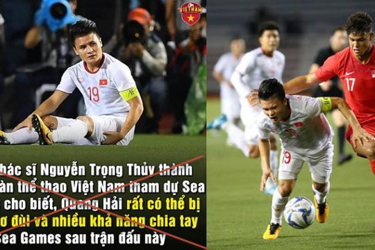 Bác sĩ Nguyễn Trọng Thủy ‘không biết gì’ về phát ngôn Quang Hải chia tay SEA Games