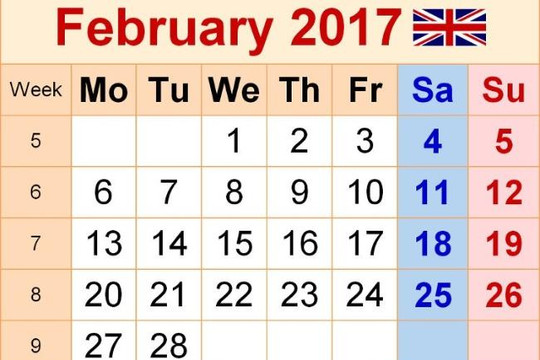 Tháng 2.2017 không phải là tháng đặc biệt nhất trong 823 năm