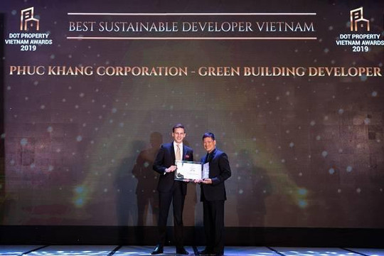 Phuc Khang Corporation chiến thắng giải thưởng Nhà phát triển BĐS bền vững nhất năm 2019