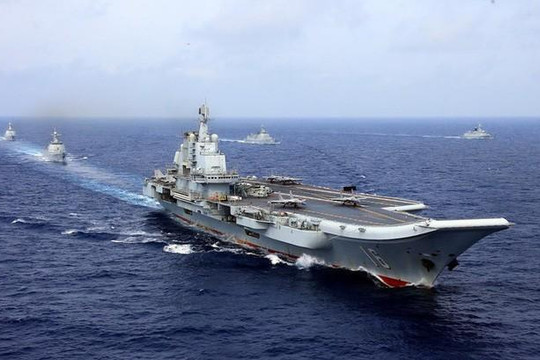 Trung Quốc đưa tàu sân bay xuống Biển Đông sau khi qua eo biển Đài Loan
