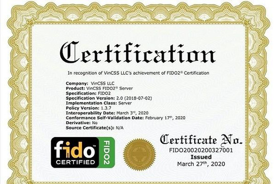 Vingroup đạt chuẩn FIDO2 thứ hai cho sản phẩm máy chủ xác thực mạnh