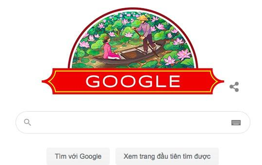 Google đổi hình hoa sen chào mừng Quốc khánh Việt Nam 2020