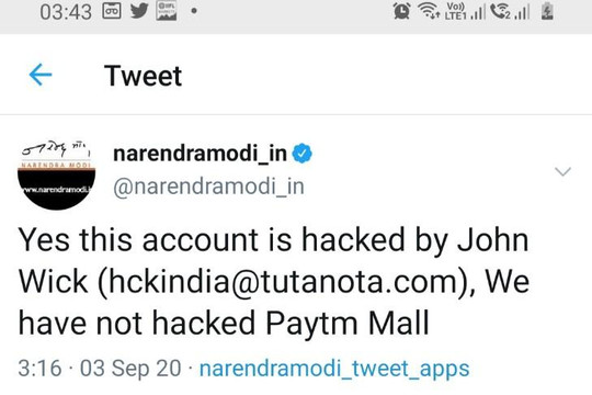 Hacker chiếm tài khoản quản lý trang web của Thủ tướng Ấn Độ, lừa đảo tiền điện tử