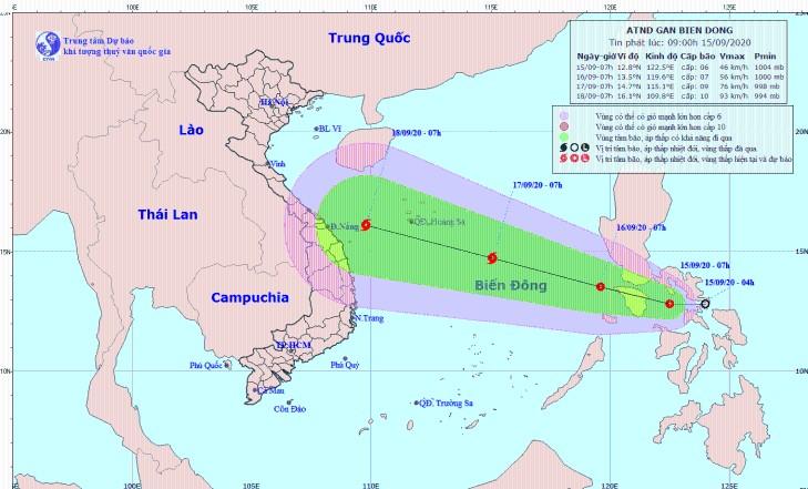 Áp thấp nhiệt đới vào Biển Đông, mạnh lên thành bão