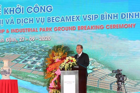 Bình Định: Khởi công KCN Becamex VSIP,  khánh thành tuyến Nhơn Hội - Phù Cát