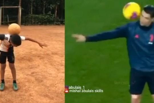Triệu người xem clip cậu bé tái hiện kỹ thuật tuyệt đỉnh của Ronaldo