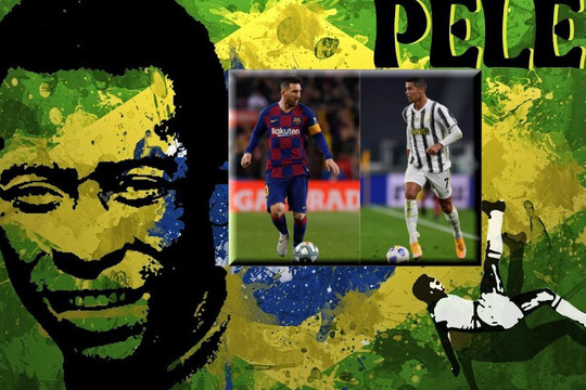 'Ronaldo và Messi chiến đấu cho danh hiệu hay nhất mọi thời đại nhưng mãi đứng trên vai Pele'