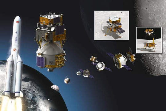 Trung Quốc phóng tàu vũ trụ Hằng Nga 5 thu thập mẫu vật Mặt trăng