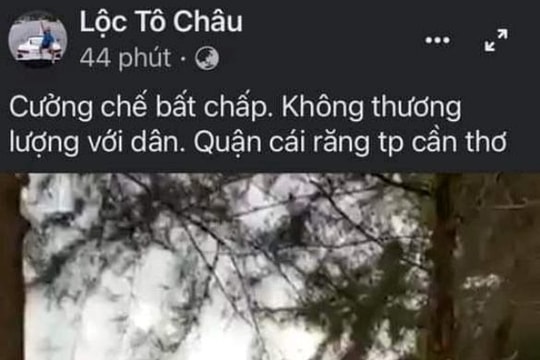 Cần Thơ: Xem xét xử lý tài khoản Facebook Lộc Tô Châu