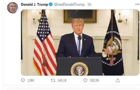 Trump đăng video thừa nhận Biden thắng cử sau khi vào lại được Twitter