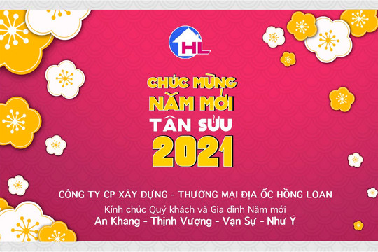 Khu đô thị Hồng Loan chúc mừng xuân Tân Sửu 2021