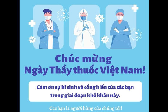 Nhân ngày Thầy thuốc, Đại sứ quán Mỹ ca ngợi công tác chống dịch COVID-19 của Việt Nam