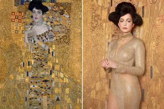 Tái hiện những cô gái dát vàng của danh họa người Áo Gustav Klimt 
