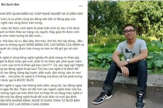 Phát ngôn ‘khán giả không nuôi nghệ sĩ’ của đạo diễn Bùi Quốc Bảo gây tranh cãi