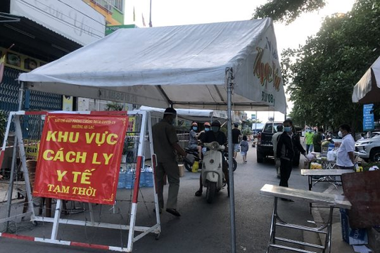 TP.HCM: Phong tỏa 3 khu phố ở quận Bình Tân để chống dịch COVID-19