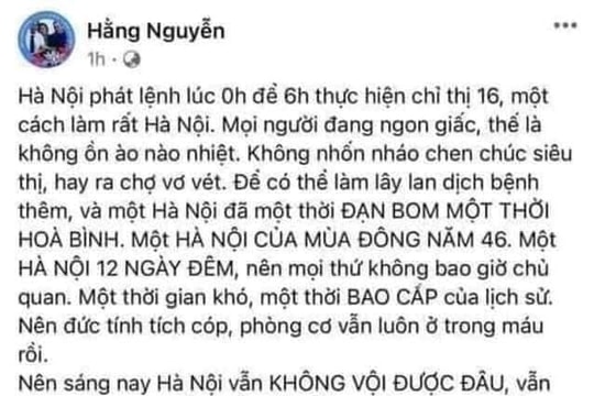 Chủ tài khoản Facebook Nguyễn Hằng bị Sở TT-TT TP.HCM mời lên làm việc