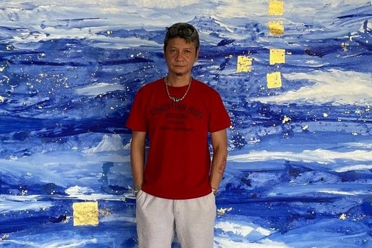 Bức họa 'Miền xanh' của Trần Nhật Thăng được bán hai lần góp quỹ chống COVID-19