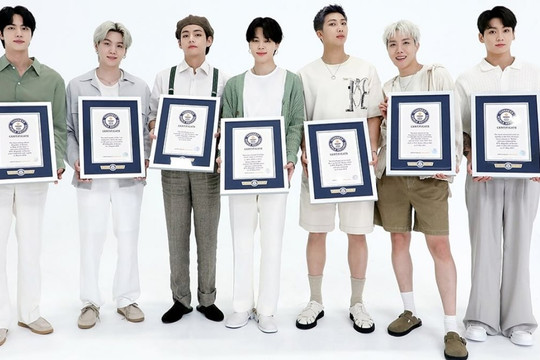 Nhóm nhạc BTS được Guinness vinh danh với 23 kỷ lục thế giới